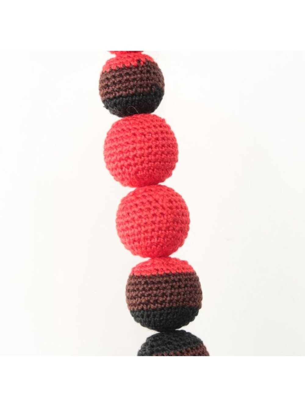 Prada Archive Knitted Crochet Necklace Black Red - Picture 3 of 10